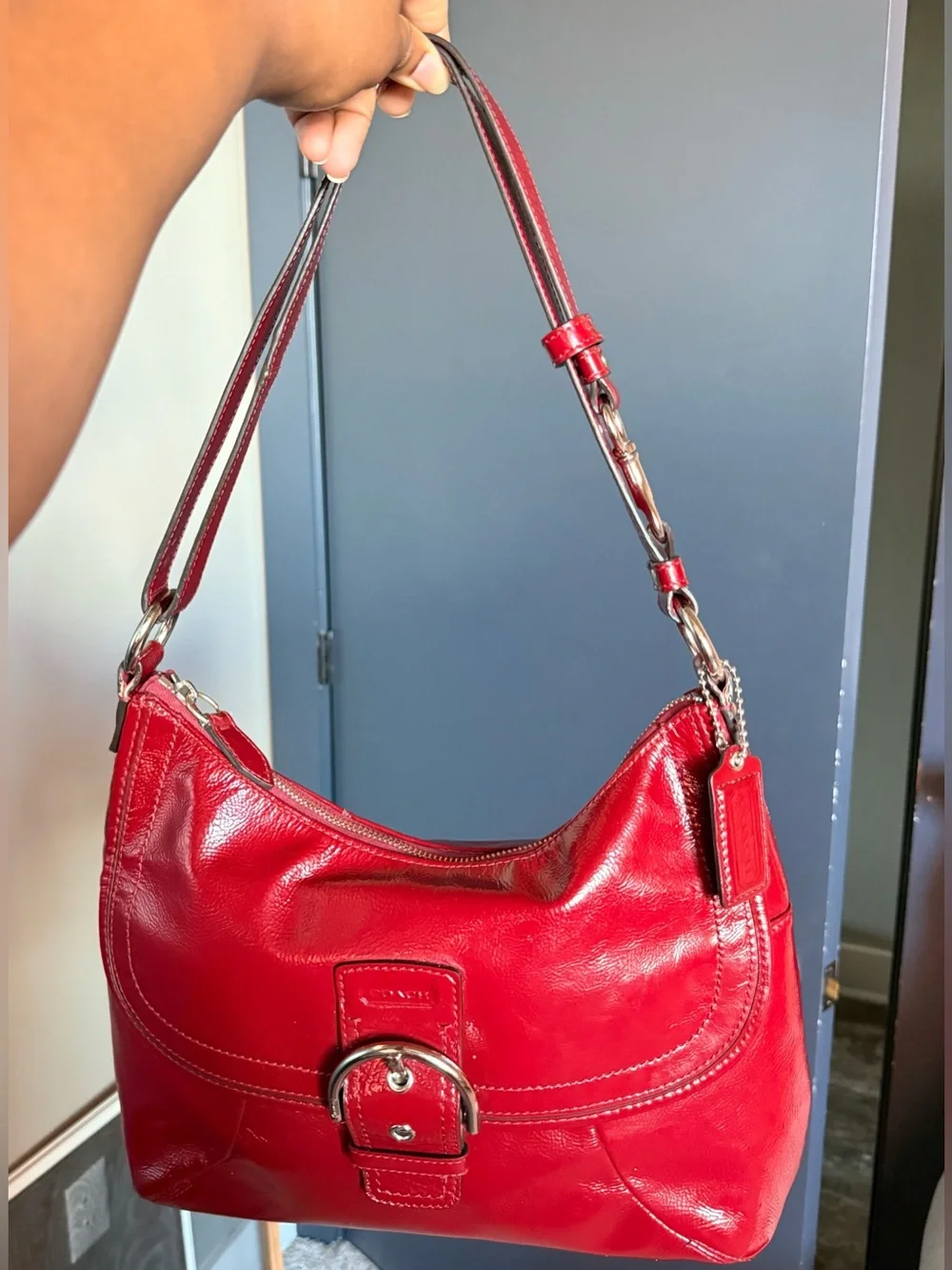 Coach Soho Red Patent Leather Bag